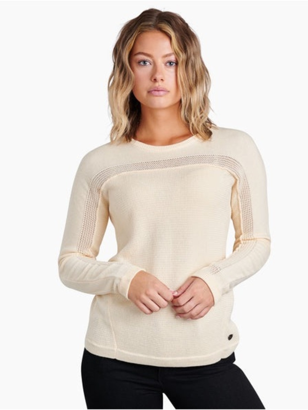 Kuhl Kosta Sweater Sea Salt Off White color Cotton Sz M